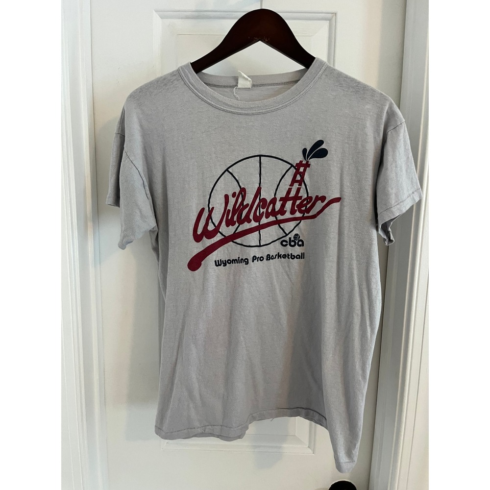 Vintage Wyoming Wildcatters CBA Pro Basketball T